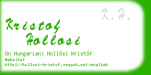 kristof hollosi business card