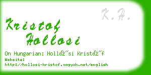 kristof hollosi business card